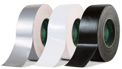 RODOPI Panzertape FixGrip 50mm x 50m Gewebeband Silber Schwarz Weiß Panzerband extra stark Gewebeklebeband Stärke 0,15mm Gaffa Tape Duct Tape wasserfest (1 Rolle, Silber)