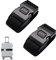 Luggage Strap, 2pcs Suitcase Straps with Password Lock Information Card, Adjustable Travel Packing Accessories Suitcase Belts with Buckle (Black, 2 PCS Set)