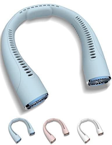 KENSUKA Halsventilator NF4, Tragbarer Nackenventilator mit 9600mAh Akku, USB-Aufladung, 5 Geschwindigkeitsstufen, 180° verstellbar, ideal für pendeln, Sport, Reisen