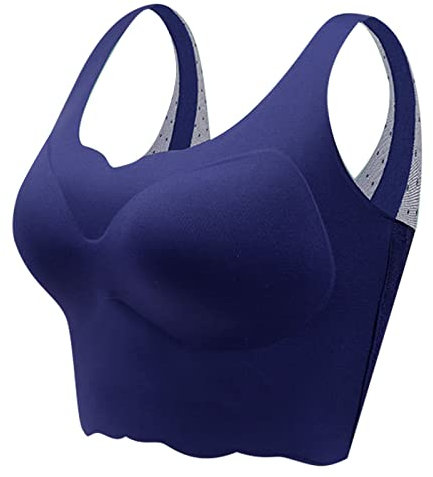 DABAOK Brasier da donna in seta, comodo da indossare, senza cuciture, senza cuciture, con cuscinetti rimovibili, reggiseno push up da donna, b, XL