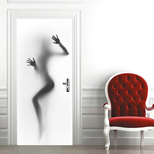 3D Door Mural Art Office Art Door Stickers for Interior Doors, Bedroom Living Room Bathroom House Decoration 30.3 x 78.7 (040#Bathroom Beauty, 30.3 W x 78.7 L) …