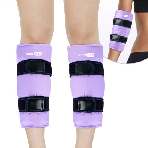 Paquete de hielo para espinillas reutilizable para lesiones, manga de congelación para alivio de férula de espinilla, compresa fría de 360° para piernas, paquetes de congelador de gel para lesiones,