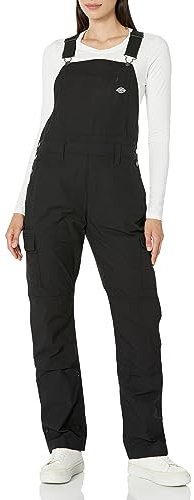 Dickies Women's Cooling Ripstop Bib Overalls, RINSED BLACK, M