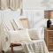 FDTERN 2er Set Creme Beige Kordsamt Kissenbezug 40x80 Weich Dekorative Kissenbezüge Kissenhülle Dekokissenbezug Sofakissen Dekokissen Boho Deko für Sofa Schlafzimmer Wohnzimmer Bett