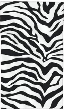 HDTVTV Schwarz-weißes Zebramuster， Strapazierfähiges Waschlappen-Handtuch, Reise-Waschhandtuch, 40 x 70 cm