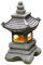 Japanese Stone Lantern Garden Lamp Solar Power Pagoda Lantern Tower Decorative Ornaments Garden Courtyard Resin Artifact Solar Lamp