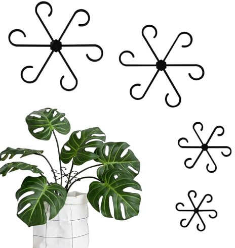 16 Stück Pflanzenstütze Staudenhalter Pflanzenhalter Pflanzenstützen Mehrere Größen Garten Stützring Pflanzenklammern zur Unterstützung für Pflanzen Blume Rosen Tomaten (Schwarz)