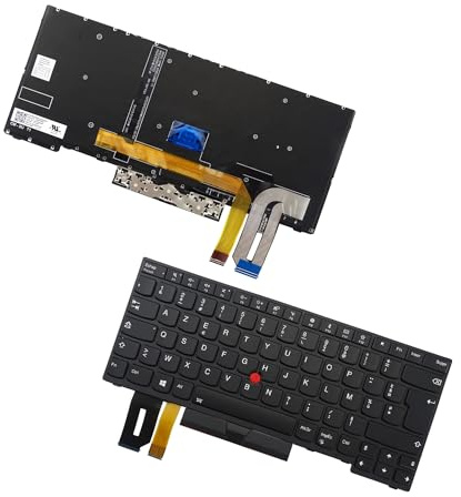 Table-King Clavier de Rechange avec rétroéclairage pour Lenovo Thinkpad E480 E485 T480S T490 T495 L380 L390 L480 E490 E495 R480 R490 S2 3ème génération S2 (French)