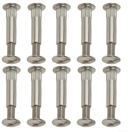 Set di 10 viti in acciaio al carbonio M5 M8 maschio e femmina, per mobili, armadi, armadi, progetti fai da te, lavorazione del legno, parti di collegamento, 10 pezzi (M5)