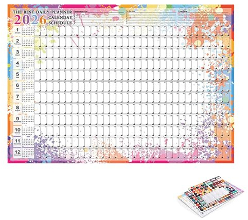 Calendario 2026, 12 , calendario da parete 2026, poster, agenda giornaliera, poster per studenti, famiglia, casa, scuola, Natale, aule, insegnanti, università, capodanno