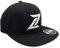 LegendZ Snapback Cap, One Size Kappe für Männer und Frauen I Mütze für Gym Fitness Bodybuilding Sport I 6-Panel, Unisex, gesticktes Logo - Schwarz