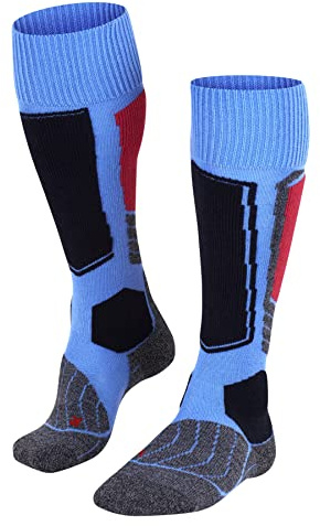 FALKE SK1 Comfort W KH laine soie chaudes épaisses 1 paire, Chaussettes de ski Femme, Bleu (Blue Note 6545), 37-38