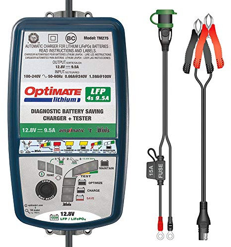 OptiMate TecMate Lithium 4s 9.5A, TM274, 10-stufiges gekapseltes batterieschonendes 12.8V 9.5A Lade- & Wartungsgerät