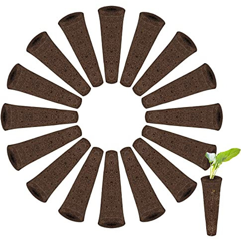 LUTER 50 Pezzi Spugne di Crescita, Kit Idroponica Kit di Baccelli per Semi Germinazione per Piantare Spugne Tappi per l'Avviamento dei Semi per Interni Sistema di Coltivazione Idroponica