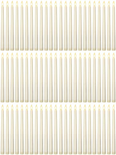 Treela 72 Pcs Flameless LED Taper Candles Bulk 11 Inch,Classic,Ivory