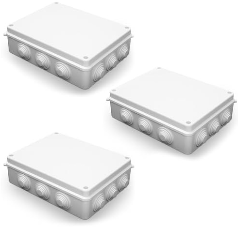 DC VOLTAGE ABS Plastic Waterproof IP65 Junction Box Universal Weatherproof Surface Mounted Electrical Project Enclosure(10x7.87x3.14 inch)