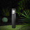 MeLiTec Solar Gartenleuchte rund/eckig mit Bewegungsmelder, Edelstahl silber/anthrazit Form Eckig, Oberfläche Anthrazit