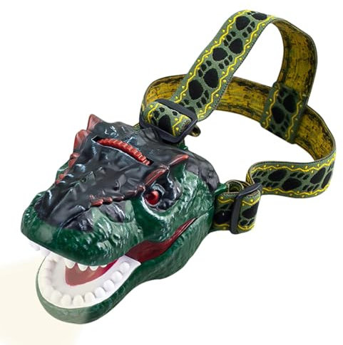 Zwpontia Dinosaur Projector for Kids - Night Light Headlamp Dinosaur Projector Toy | Children Aged 3 Flashlight Dinosaur with Roar Sound for Living Room, Bedroom