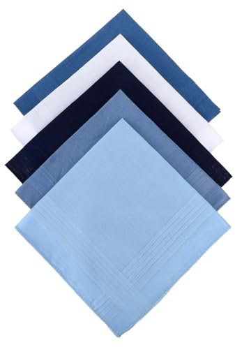 5 Stück Stoff Taschentücher Herren, Einstecktücher Für Männer, Stofftaschentücher Herren, 39,9 Cm Großes Herren-Einstecktuch Aus Baumwolle, Maschinenwaschbar Für Vater Und Freund