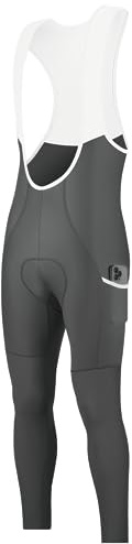 CEROTIPOLAR Pantalones cortos de ciclismo para hombre con tirantes acolchados UPF50+, gris, 3XL