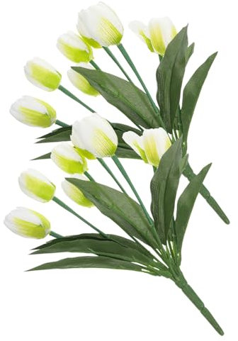 QUMIIRITY 2 Bündel Künstlicher Blumenstrauß Lebensechter Blumenstrauß Kunstblumen Für Zu Hause Tulpen-strauß Tulpenpflanze Schmücken Brautblumenzweig Künstliche Tulpen Zweig Plastik