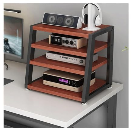 2/3/4 nivåer AV mediestativ trapets HIFI ljudställ skrivbord underhållning center stereoskåp för hem och kontor 40 x 35 x 48 cm Design