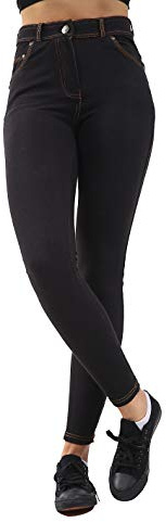 GW CLASSYOUTFIT Kvinnor damer vanliga skinny jeggings stretch jeans denim look byxa leggings byxor