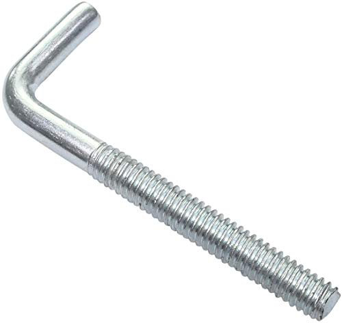 AERZETIX - Juego de 20 escarpias para atornillar de metal con rosca métrica M4x40mm - gancho angular - gancho en forma de L - alcayatas roscado de enganche - C47895