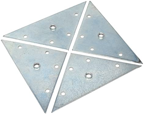 Design61 Set di 4 piastre di montaggio, 117 x 117 mm, per piedini con filettatura M10