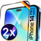 UTECTION 2X Full Screen Schutzglas für iPhone 14 PRO MAX | Perfekte Passform vom Deutschen Anbieter | Kinderleichte Anbringung > Keine Blasenbildung, ultimative Glashärte für Langzeitschutz