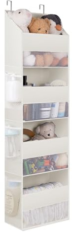 GRANNY SAYS Organizador Puerta Colgante de 4 Bolsillos, Pack de 1 Organizador Colgante sobre la Puerta, Organizador Puerta, Organizador Colgante Puerta, Behind of Door Hanging Organizer, Beige