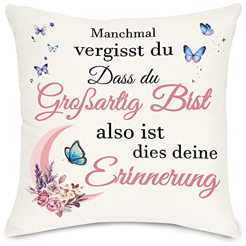 Lightzz Geschenke für Frauen, Inspiration Geschenke, 45 x 45cm Kissenbezug mit Taschen, Geschenk für Beste Freunde Mädchen Schwester Kollegen