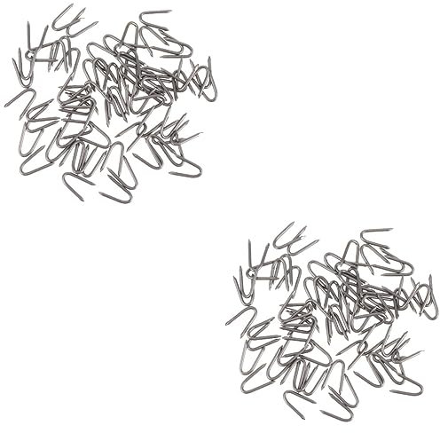 Happyyami 140 Pièces Clous De Clôture U Clous pour Le Fil Agrafe De Volaille Électrozinguée Clou De Clôture en Métal Piquets De Fixation De Clôture Agrafes Escrime Galvanisé Le Fer Câble