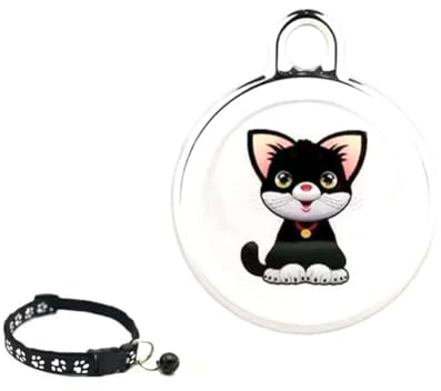 Bzwyonst Localizzatore GPS Anti Smarrimento per Animali Domestici Bluetooth Smart Indossabile Localizzatore Impermeabile Collare di Localizzazione in Tempo Reale Trova Dispositivo, Gatto