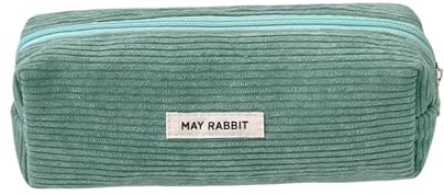 LEYILE Trousse en velours pour stylos, papeterie, grande capacité, étui à crayons, trousse de maquillage, fournitures scolaires et de bureau pour étudiants, vert clair, 19 x 6 x 7 cm, Classique