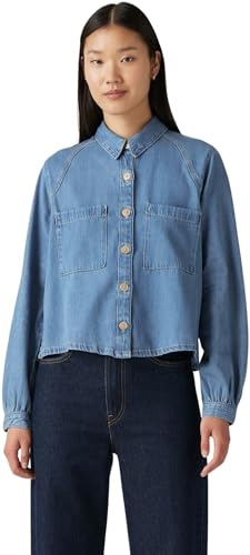 Levi's Tyla Shirt Chemise à Bouton Bas, Bright Mid Stone, S Femmes