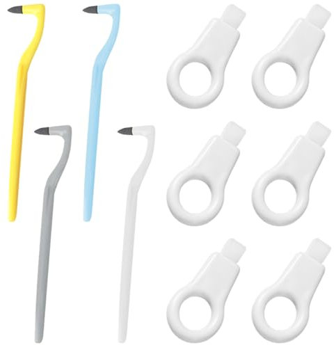 NHQZ 10 Pezzi Rimozione Tartaro Denti Smacchiatore Denti Professionale Tooth Stain Eraser Rimuovi Macchie Da Tè Caffè Tabacco Strumenti Igiene Dentale Bianco Blu Grigio Giallo