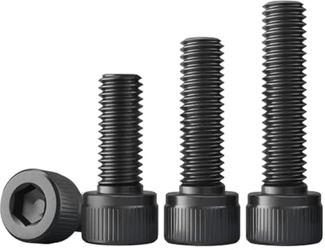 50 viti a testa cilindrica M4-0,7 x 20 mm, colore nero, DIN 912 M4, viti a esagono incassato ad alta resistenza, per officina, macchine e fai da te