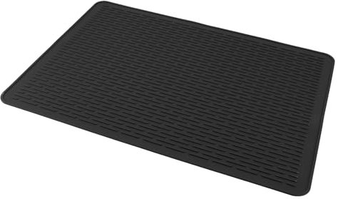 AQXREIGHT Tapis de Séchage de Vaisselle en Silicone Antidérapant Résistant à la Chaleur pour Comptoir de Cuisine, Table Sous évier, Revêtement de Tiroir, Décoration de Comptoir