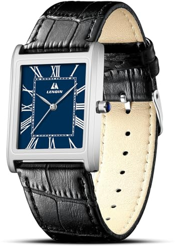 LN LENQIN Montres Hommes Montre pour Homme Analogique à Quartz Étanche | Montres-bracelets pour homme Montre de ville tendance pour homme Bracelet en cuir de créateur