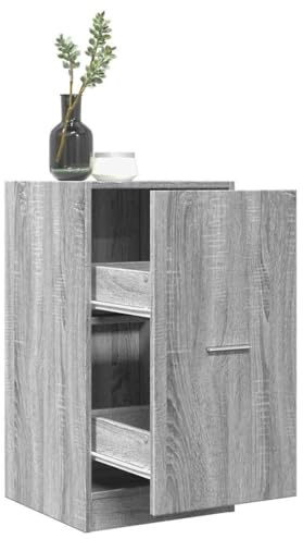 Nqyjm Armario farmacéutico Sonoma gris 40 x 41 x 77,5 cm armario de madera para salón, dormitorio, oficina