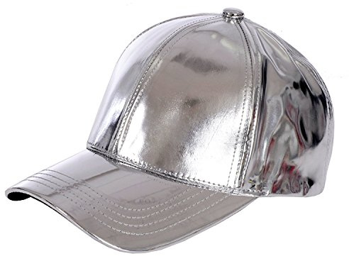 Gary Majdell Sport Unisex Metallic Baseball Cap with Adjustable Strap (Silver)