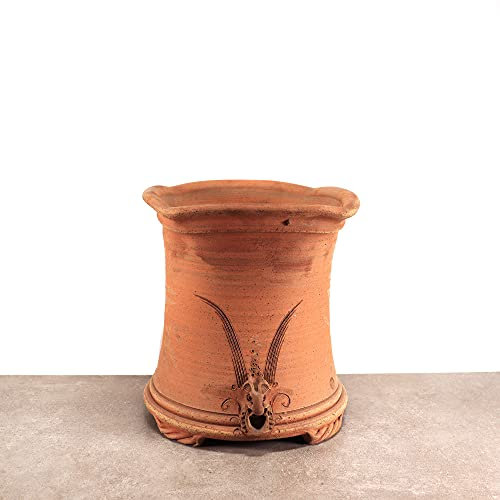Palatina Werkstatt quadratisches Pflanzgefäß Blumentopf aus Terracotta, handgefertigtes Pflanzgefäß für Balkon Garten Terrasse (XL)