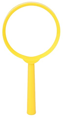 Lente D'Ingrandimento Con Manico In Plastica, Lente D'Ingrandimento Portatile Per La Lettura Di Studenti E Bambini(Giallo)
