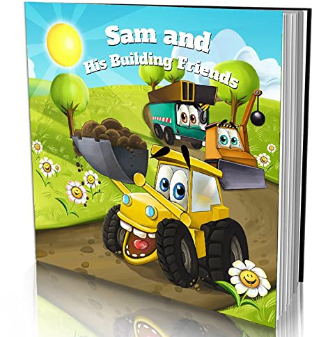 Personalised Storybook by Dinkleboo - Building Friends - for Kids Aged 0 to 8 Years Old - A Story About Your Child Being in Charge of Their Very own Construction Crew – 20x20cm Soft Cover