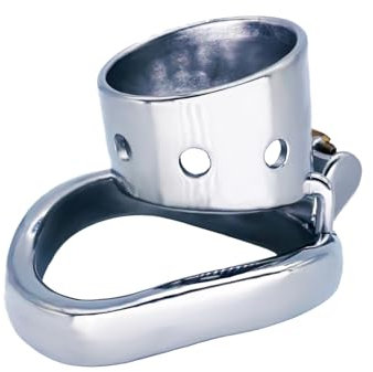Hohl Peniskäfig für Männer Edelstahl Zylindrischer Kurz-keuschheitskäfig Herren Sklaven Sexspielzeug Extrem SM Bondage Cock Cage Metall Atmungsaktiver Chastity Cage Male (Arc Ring,50mm)