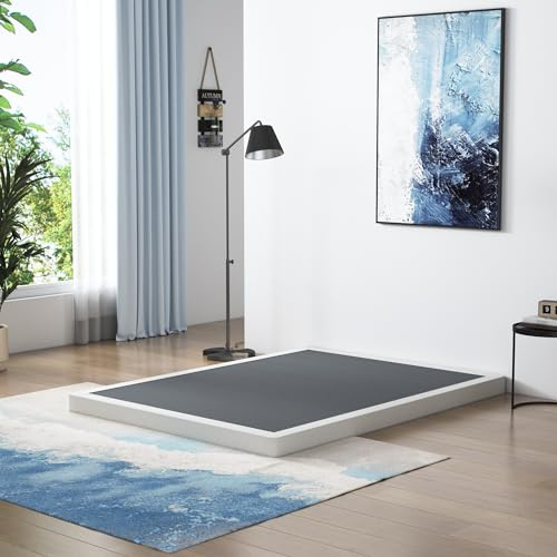 Vehowy 4 Inch Box Spring for Full Bed,Full Size Box Spring Only,Heavy Duty Mattress Foundation,Metal Bed Base,Non-Slip,Easy Assembly