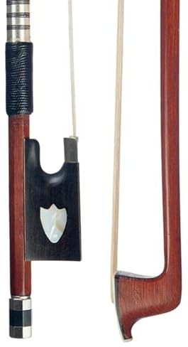 fiol stråke Tillbehör Gäller För 4/4 Fiddle Bow Brazilwood Bow Round Stick Ebony Inlay Well Balance Nybörjarbåge