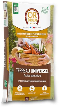 OR BRUN Terreau Universel 20L : Le Choix fiable pour Vos Plantes