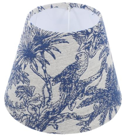 Vaguelly Kleiner Lampenschirm E14/E27 Vintage Tischlampenschirm Stoff Muster Einfache Installation für Wohnräume Hotels Arbeitszimmer